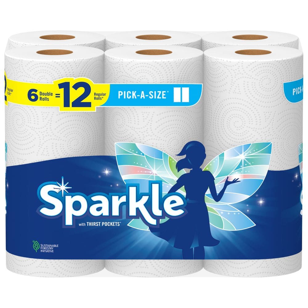 Toallas de Papel Sparkle Pick-A-Size 6 Rollos Dobles (660 Hojas)