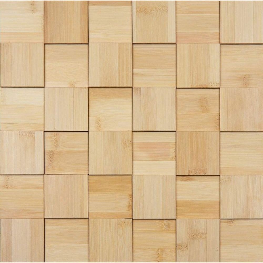 Kit 1m² Pastilha de Madeira 30cm X 30cm Marfim