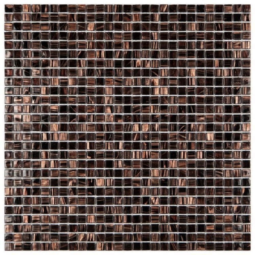 Kit 1m² Pastilha de Vidro 30cm X 30cm Preto