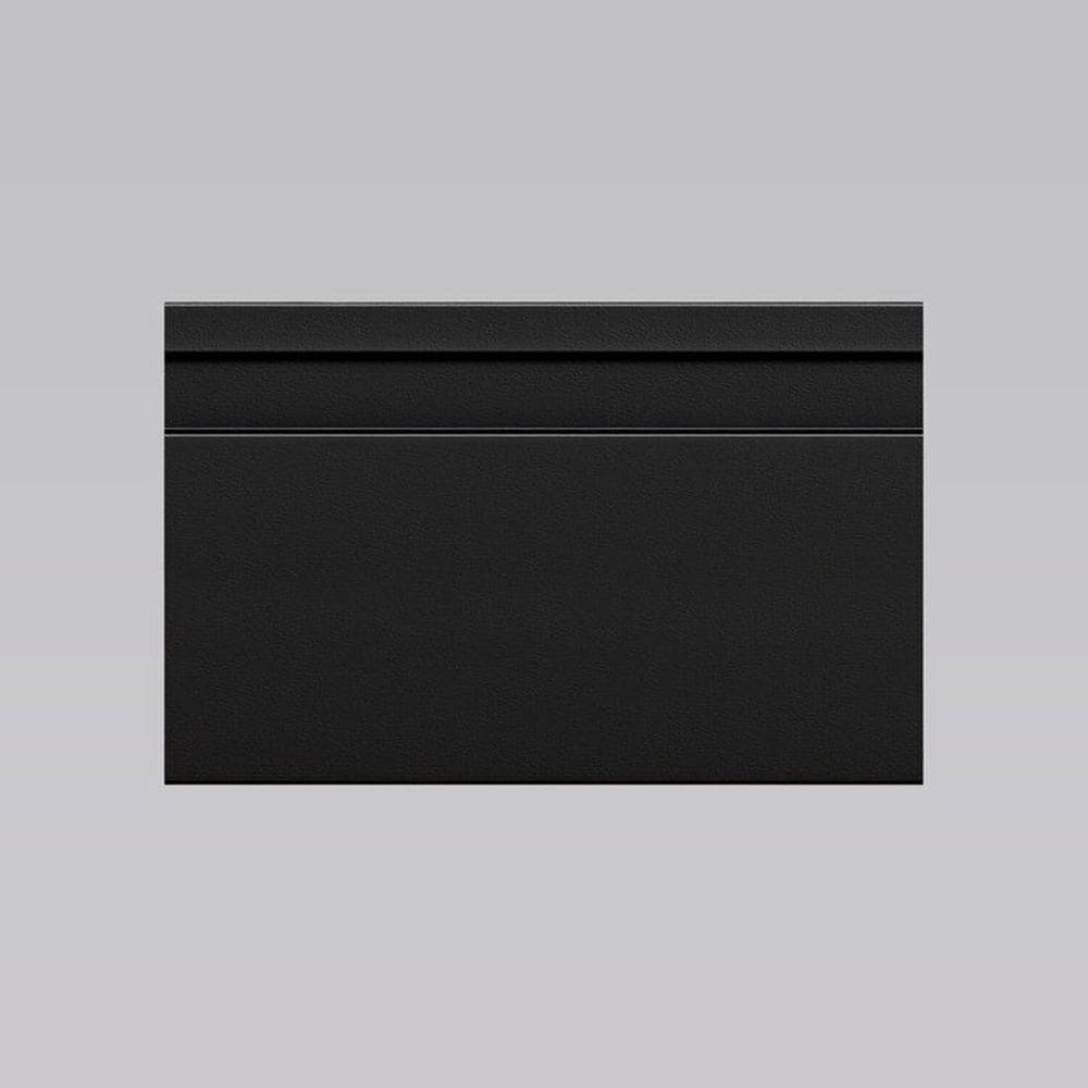 Kit 20m Linear Rodapé Pvc Edge Preto Frisado 10cm X 15mm X 2m Preto