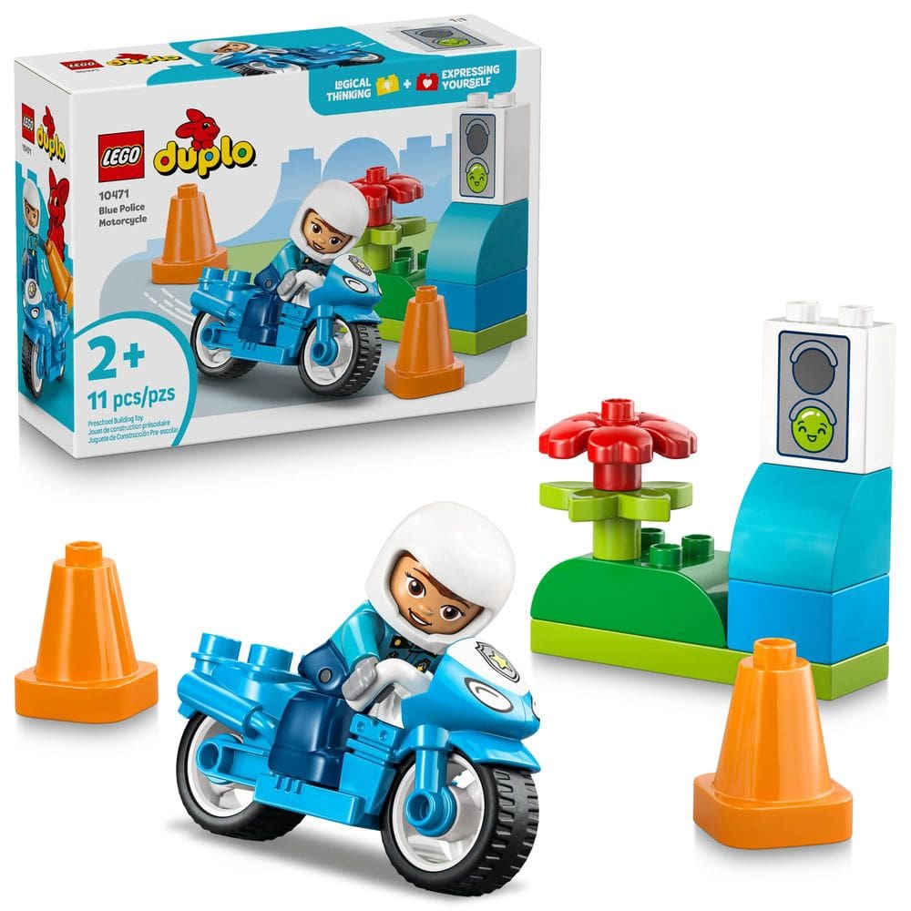 Juguete de Construcción Motocicleta Azul de Policía LEGO DUPLO Ciudad 10471