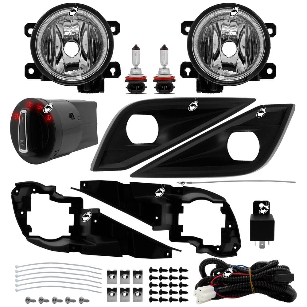 Kit Farol Milha Neblina Novo Polo Track 2023 em Diante ShockLight