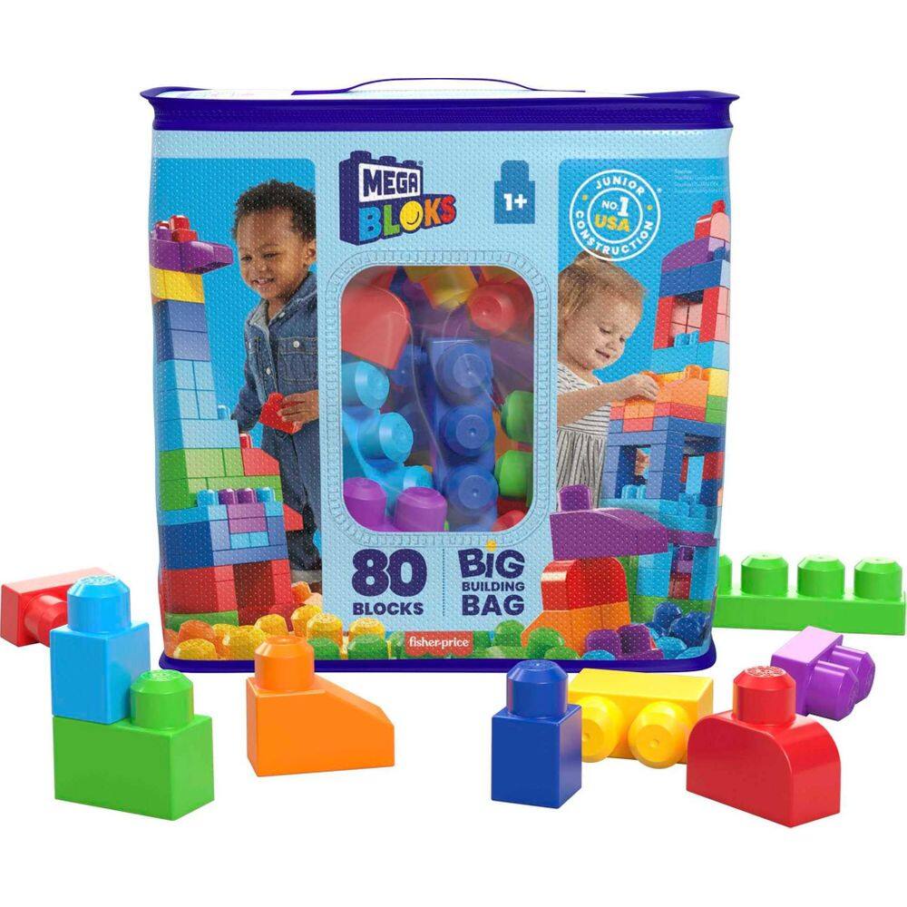 Blocos de construção de brinquedo MEGA BLOKS First Builders com 80 peças