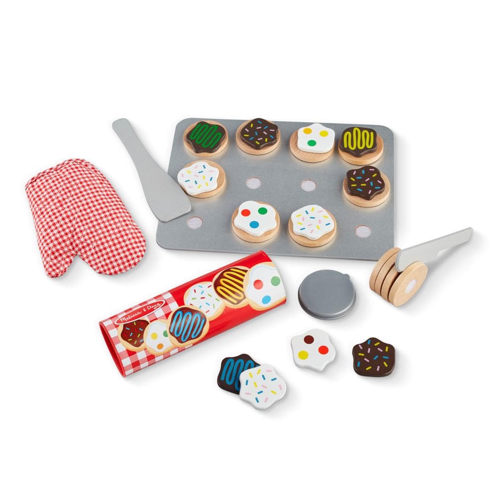 Conjunto de panificação de brinquedos Melissa & Doug Slice and Bake Cookie de 3 anos ou mais