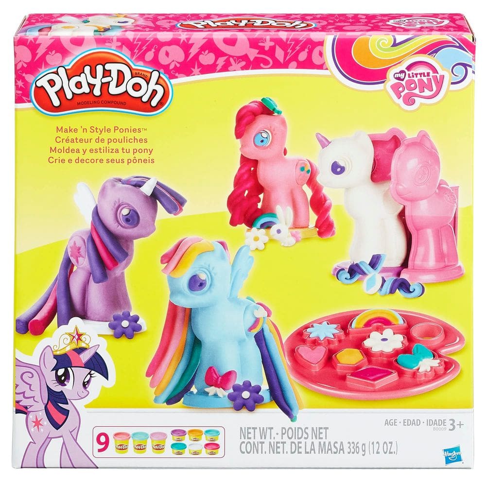 Play-Doh My Little Pony Make `n Style Ponies com 9 latas