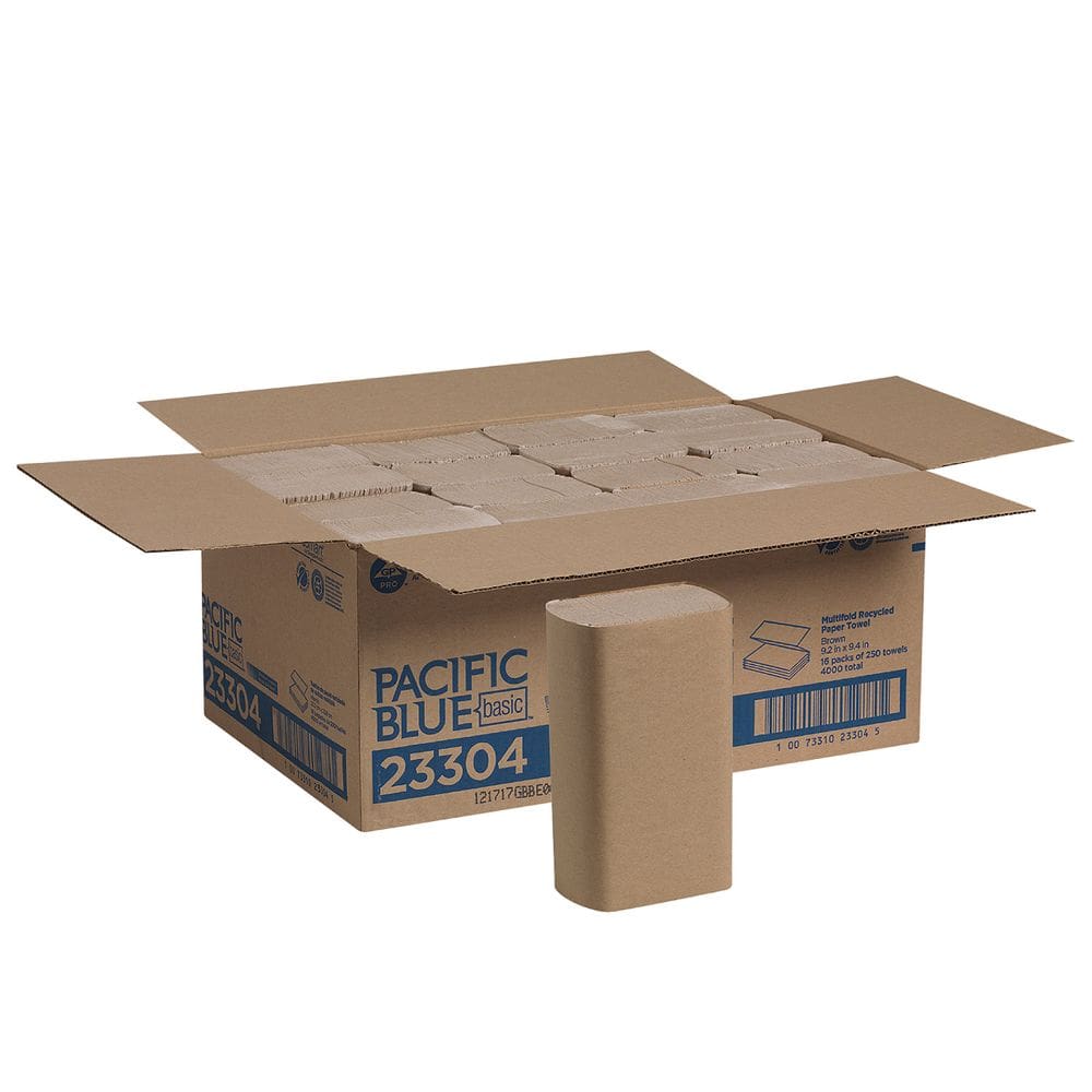 Toalhas de papel Pacific Blue Basic Recycled 250 toalhas x 16 pacotes