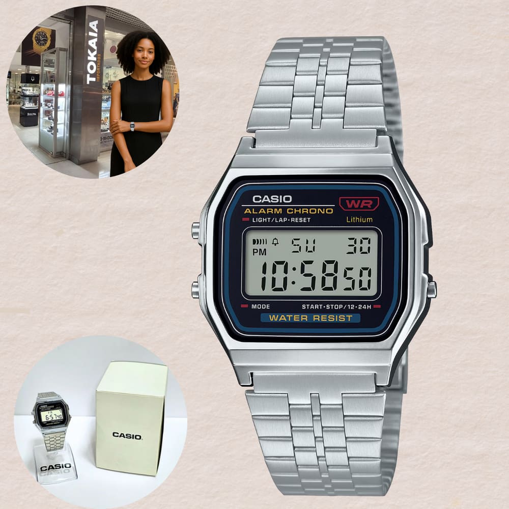 Relógio Casio Unissex Digital Vintage Prata A159WA-N1DF