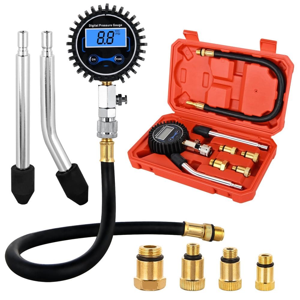 Kit de Medidor de Compresión Digital Nilight 0-250 PSI con Adaptador