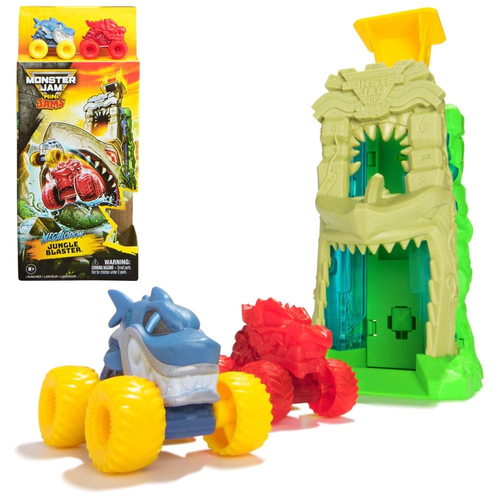 Set de Juego Monster Jam Mini Jams Megalodon Jungle Blaster
