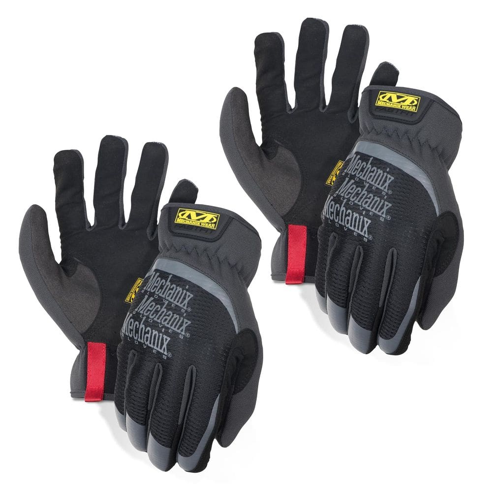 Luvas de trabalho Mechanix Wear FastFit antiderrapantes G-Large, pacote com 2
