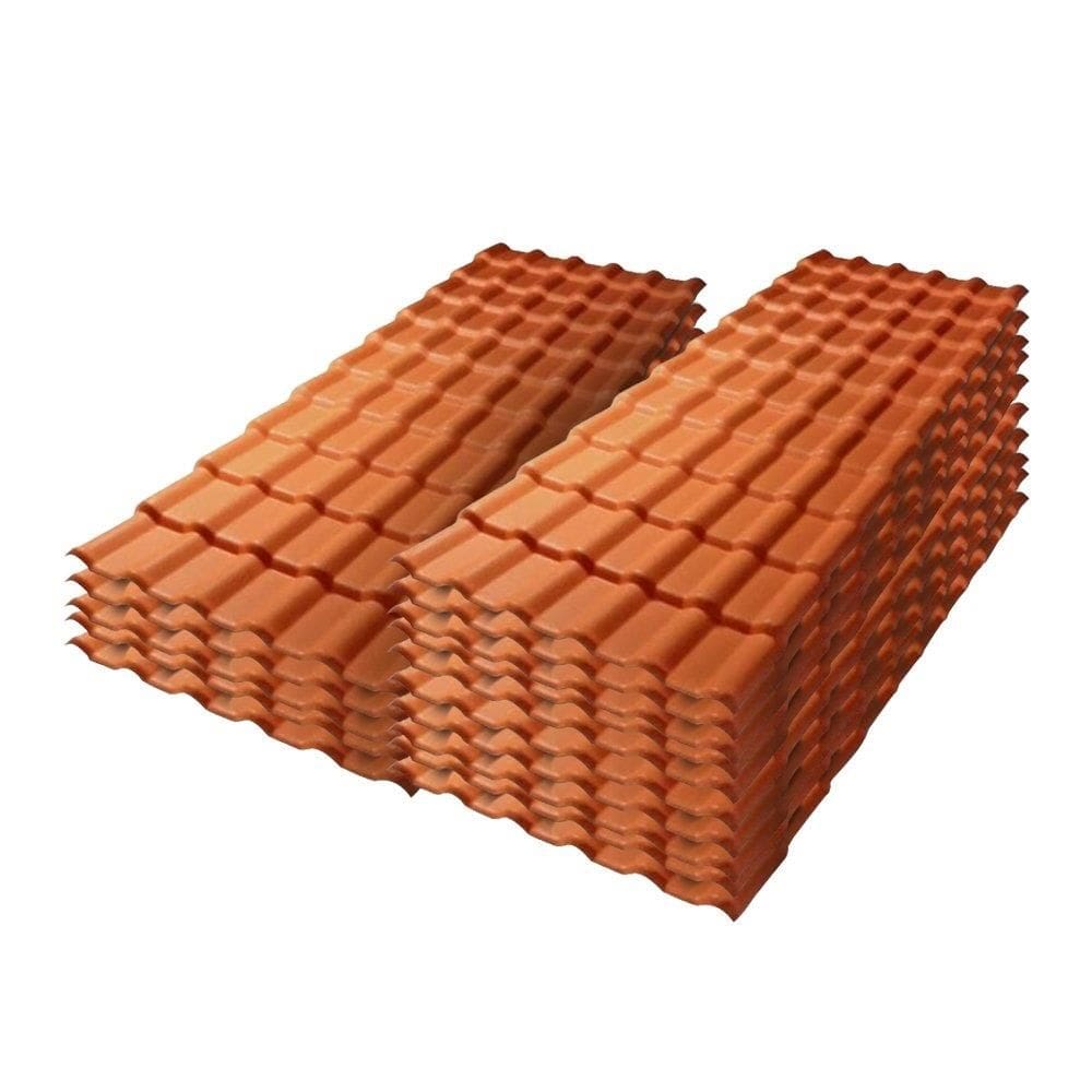 Kit Telhas PVC Plan Precon 2,42x0,88m - 15 Unidades