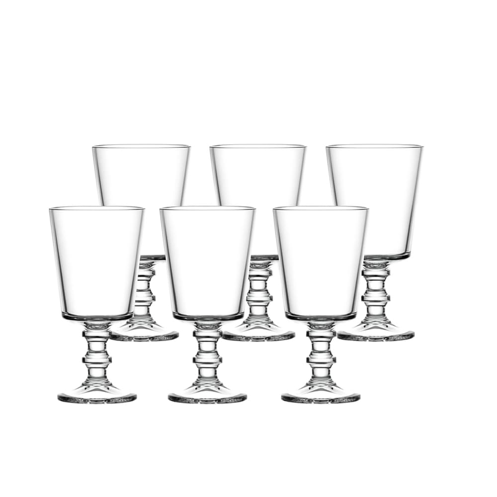 Taça Água Vinho Transparente 320ml 6 Pçs Suco Sobremesa Decoração