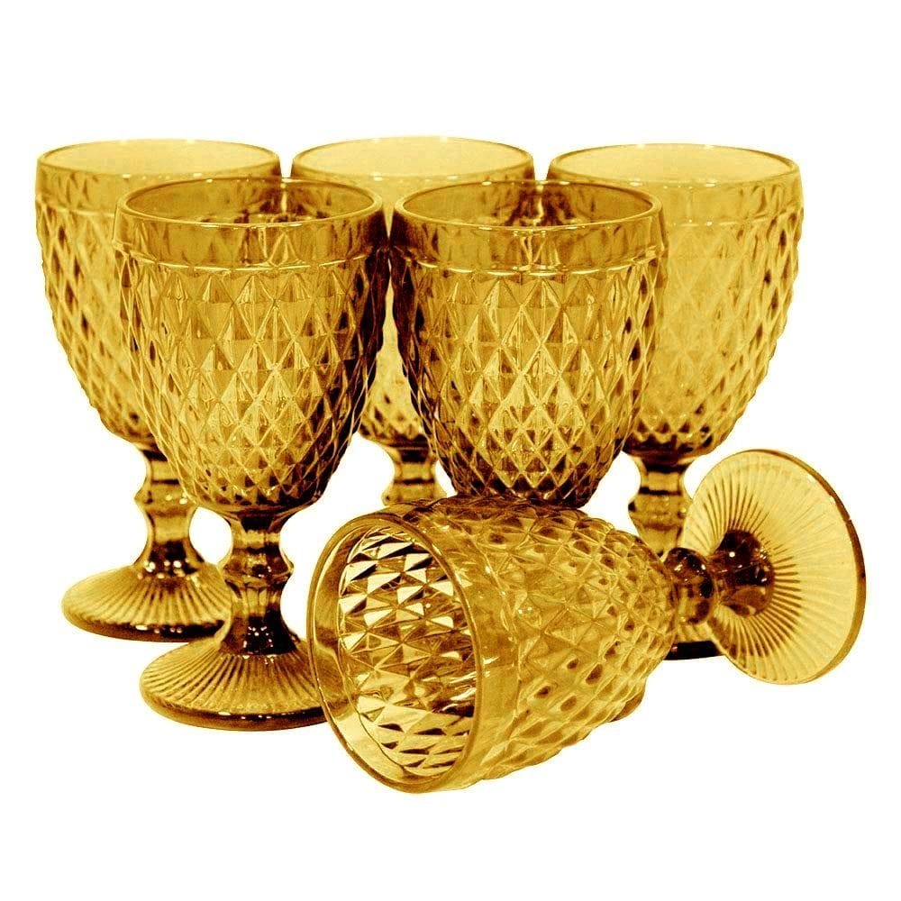 Conjunto de Taças Bico de Jaca ÂMBAR 255ML 6 Peças Bon Gourmet