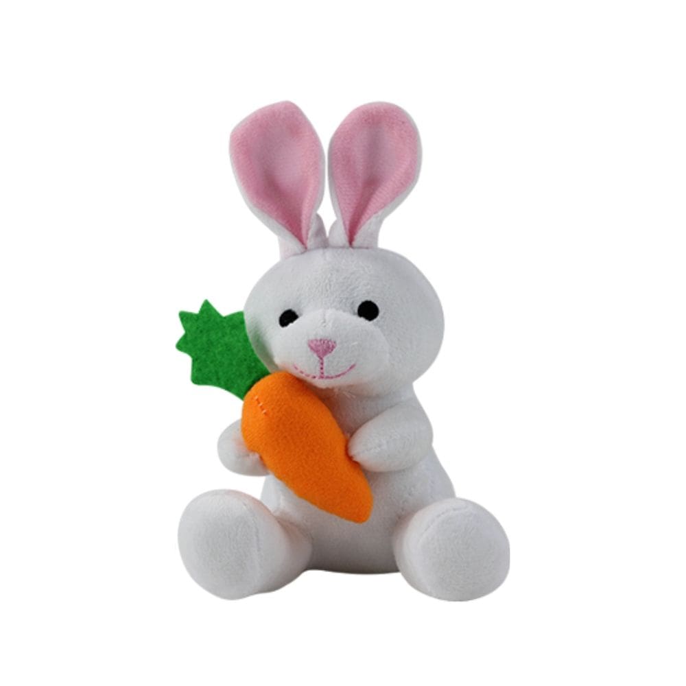 Pelúcia Coelho Fofinho com Cenourinha Branco - Bbr Toys