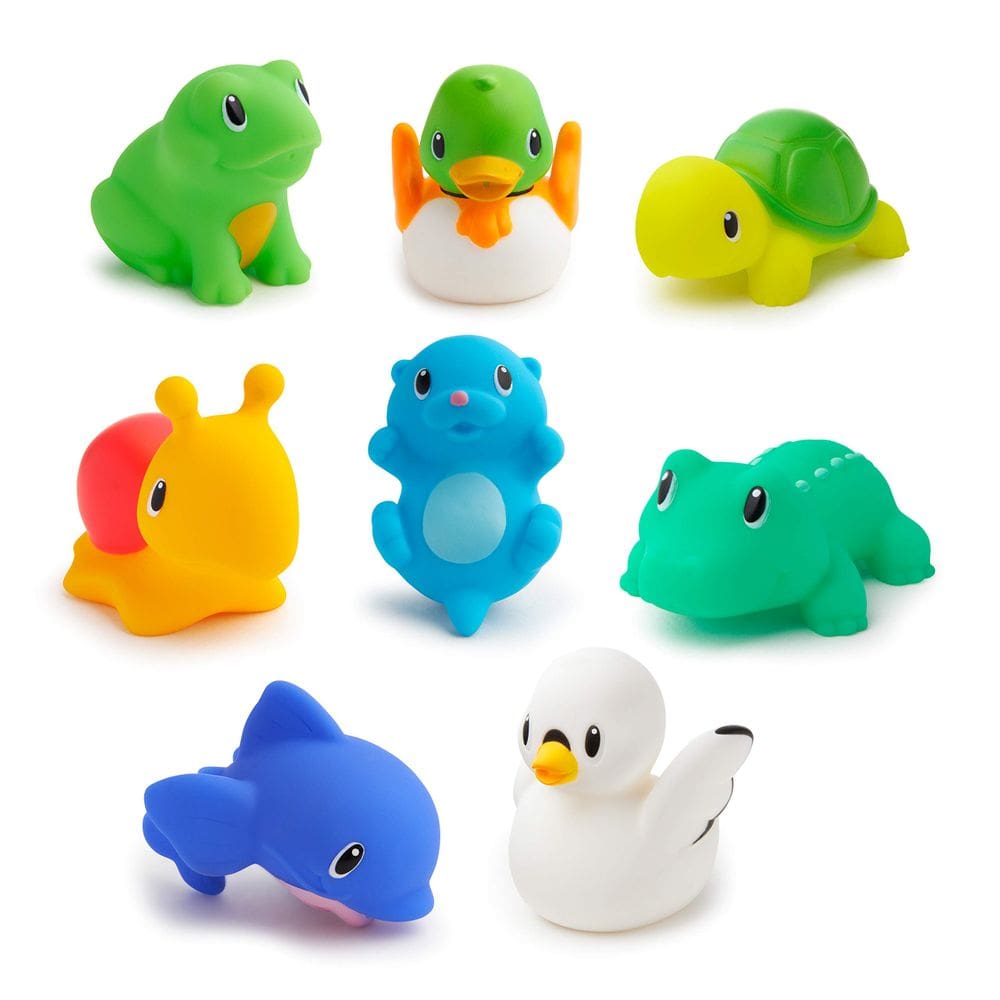 Brinquedo de banho para bebês Munchkin Squirts Lake Animals, pacote com 8