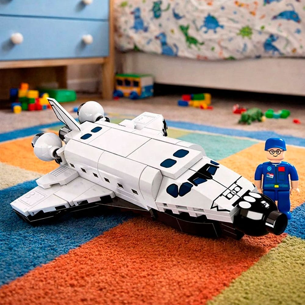 Brinquedo Blocos Montar Ônibus Nave Foguete Espacial 106pçs