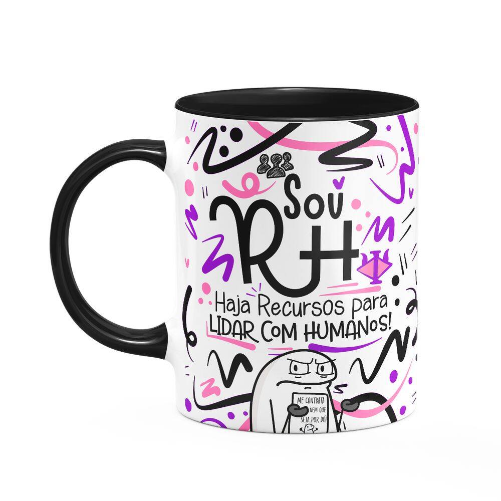 Caneca Flork Profissões - Sou Recursos Humanos - M2 B-black