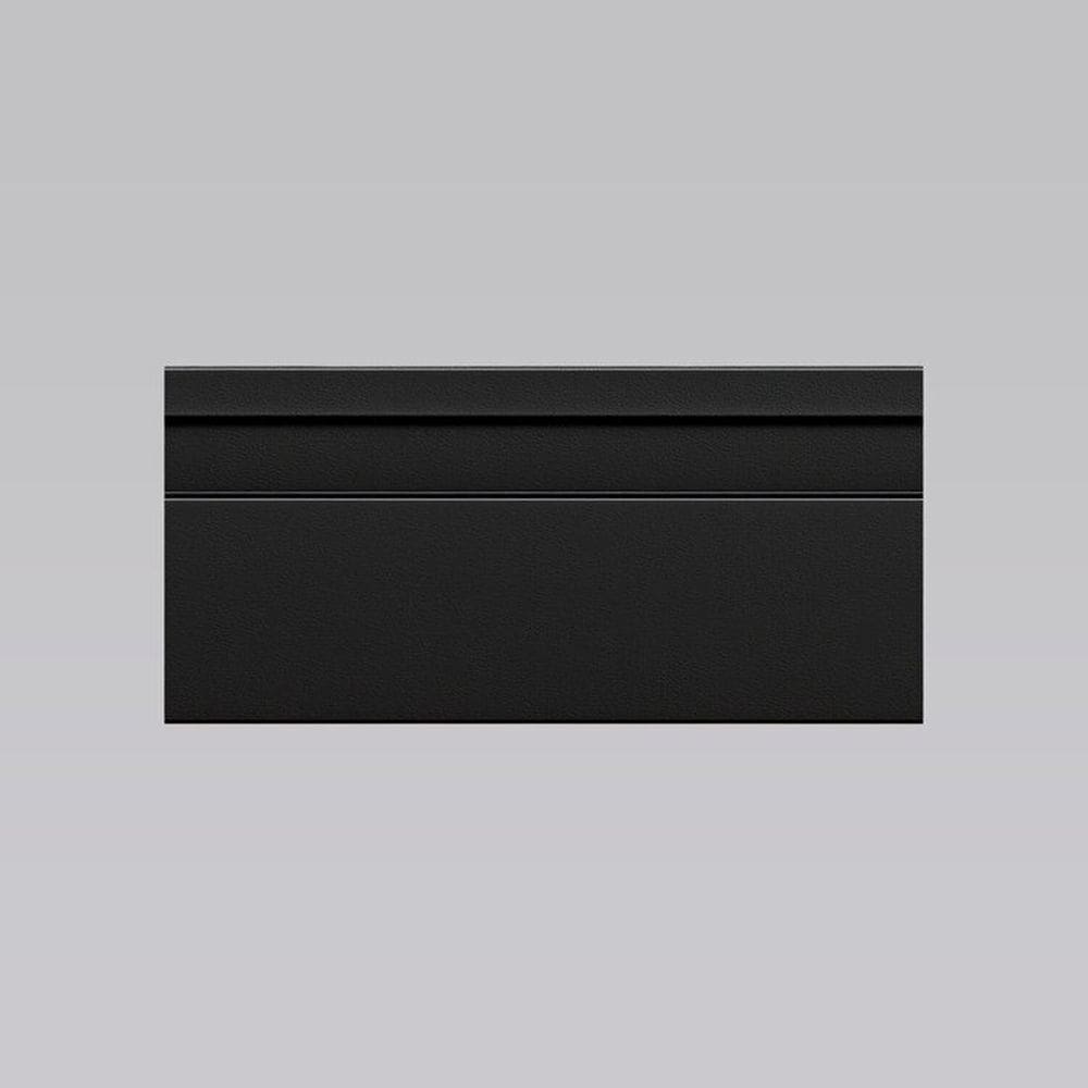 Kit 80m Linear Rodapé Pvc Edge Preto Frisado 7cm X 15mm X 2m Preto