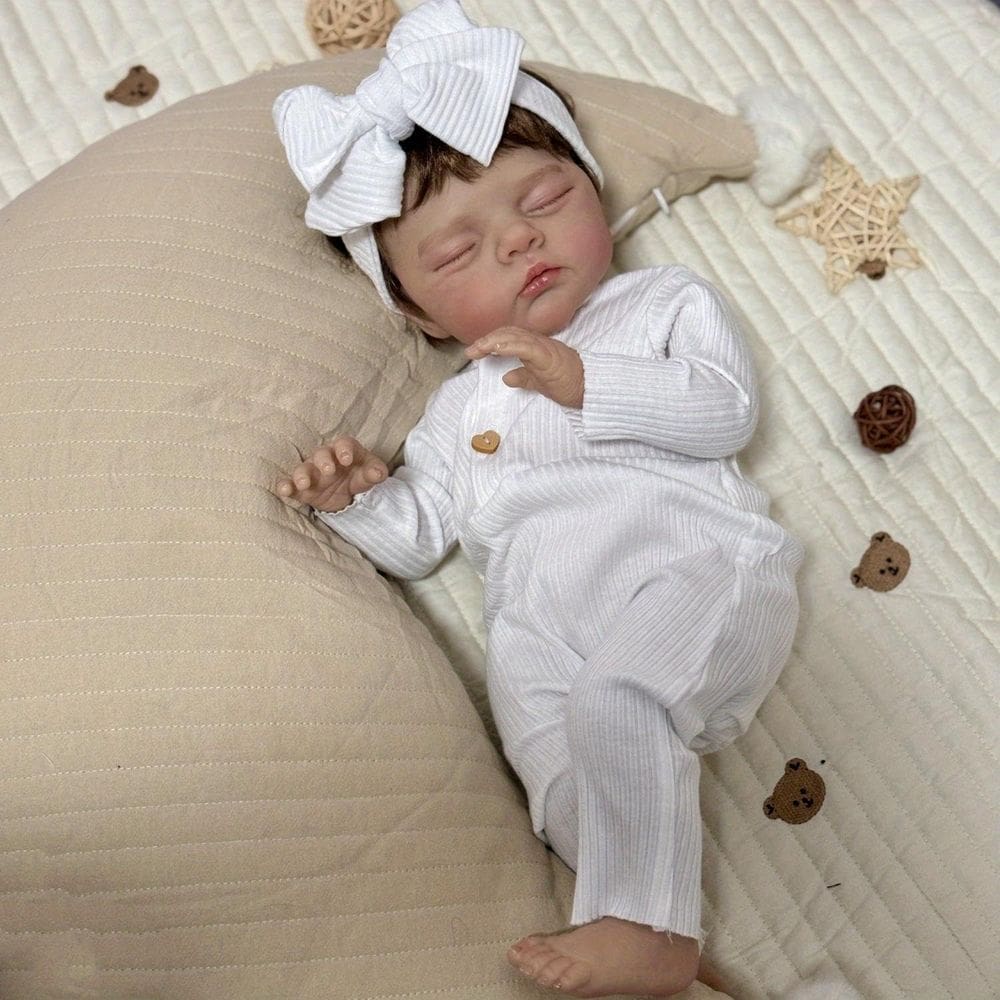 Muñeca Reborn Bebé GUESSBELLY 48 cm con Cuerpo de Tela y Pintura 3D