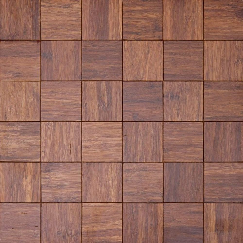 Kit 1m² Pastilha de Madeira 30cm X 30cm Marrom