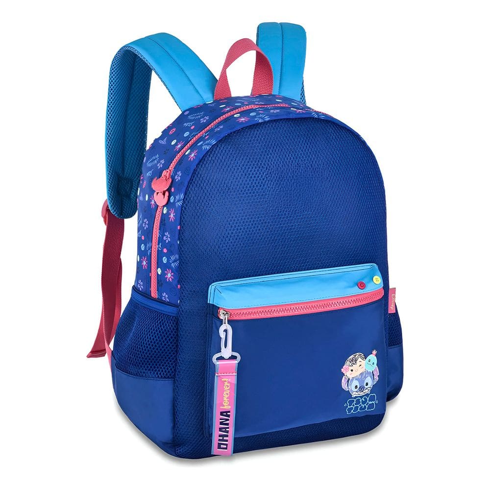 Mochila Escolar Azul Grande Notebook 17 Pol 4 Bolsos 20 L