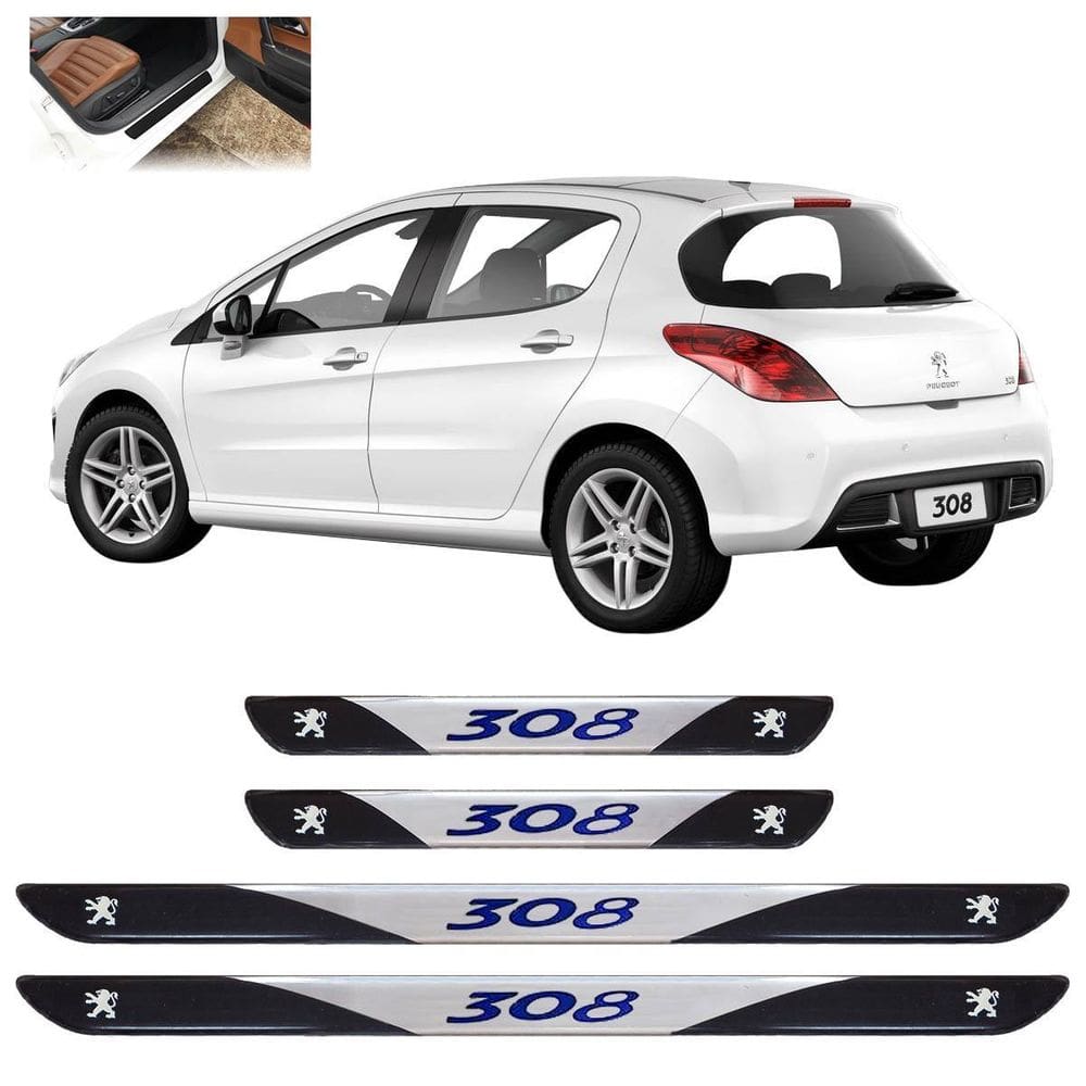 Soleira Porta Resinada Peugeot 308 2012 A 2019 4 Portas