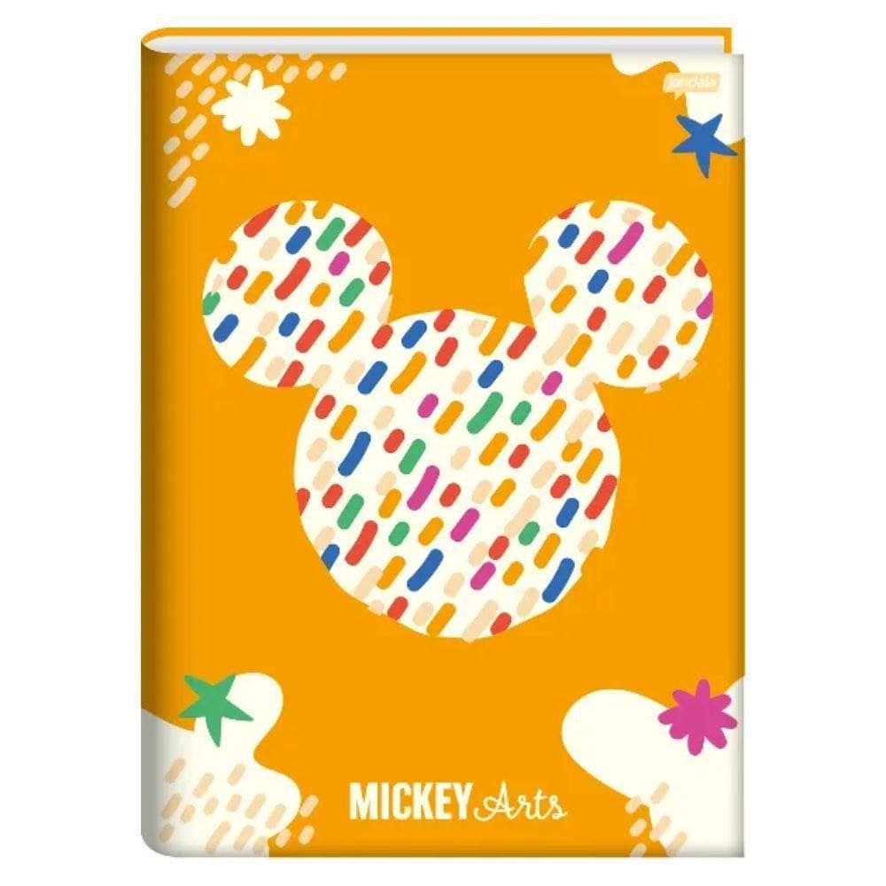Caderno Brochura Universitário A4 1 Matéria 80 Folhas Capa Dura Mickey Arts Jandaia Estampa 4