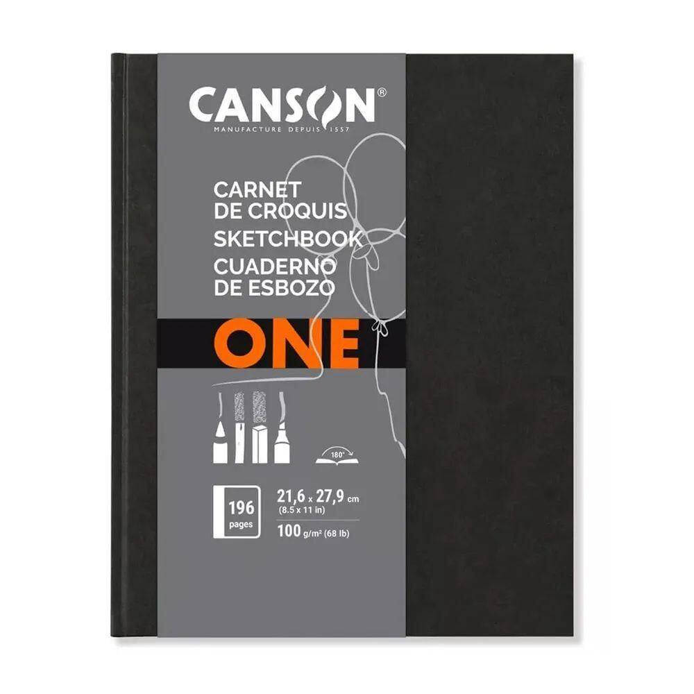 Caderno Sketchbook Brochura 100g/m² 196 Folhas A5 21,6x27,9cm One Canson