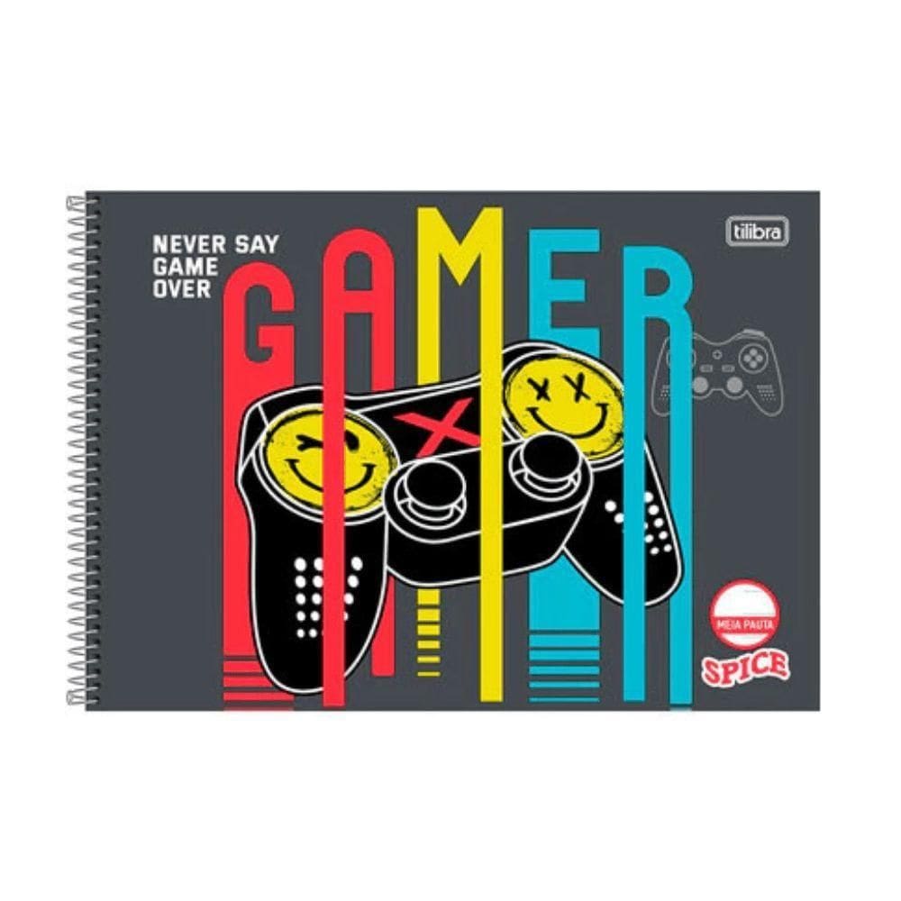 Caderno Meia Pauta Espiral 40 Folhas Spice Tilibra Estampa 1