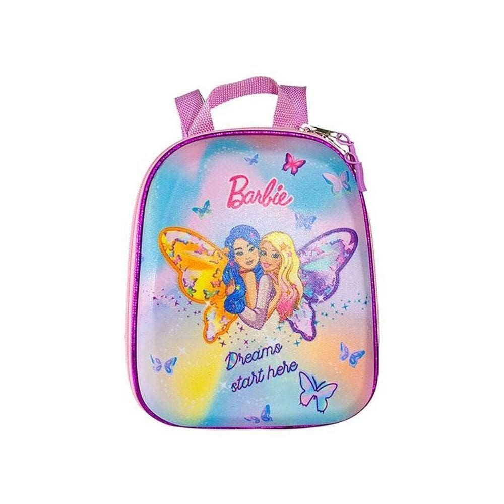 Mochila Escolar Infantil De Costas Barbie Borboleta Tie Dye