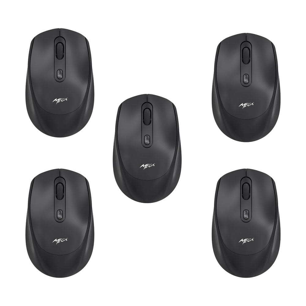 Kit 5 Mouses Mega M180 Recarregável Preto DPI Ajustável