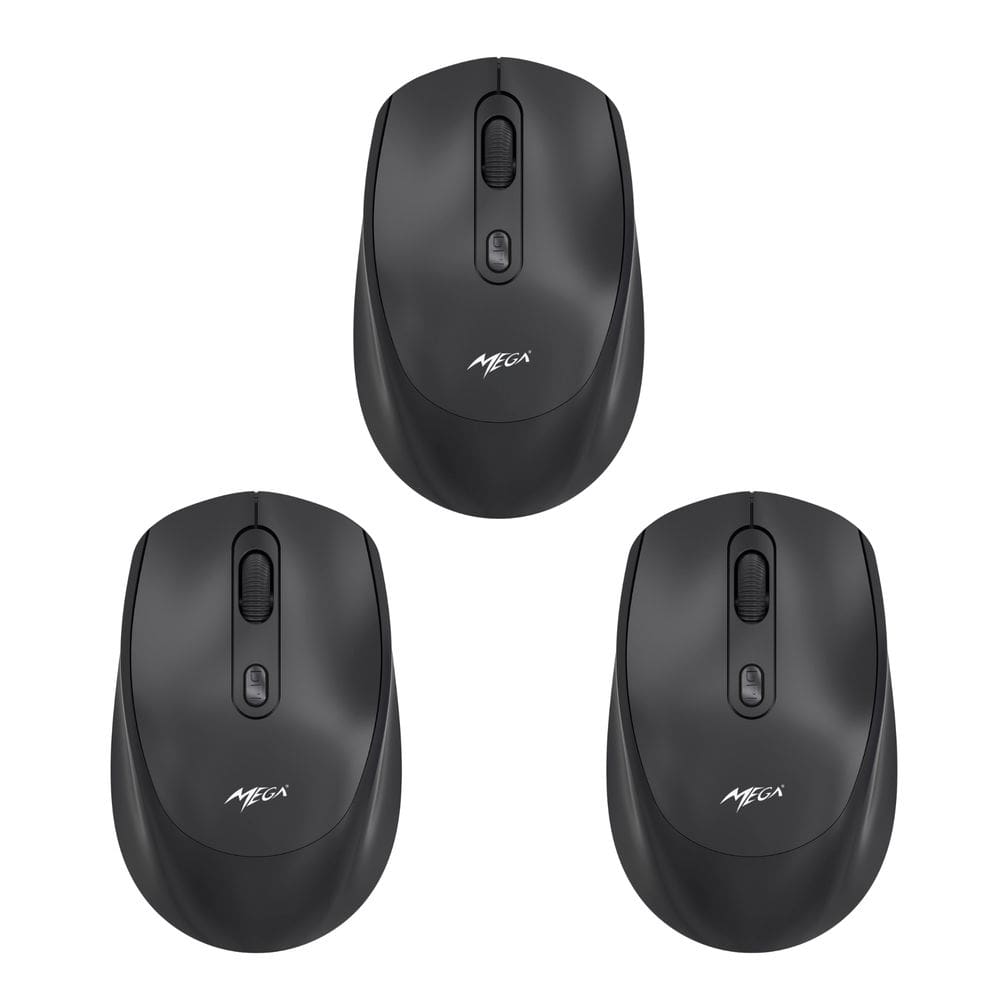 Kit 3 Mouses Mega M180 Recarregável Preto DPI Ajustável