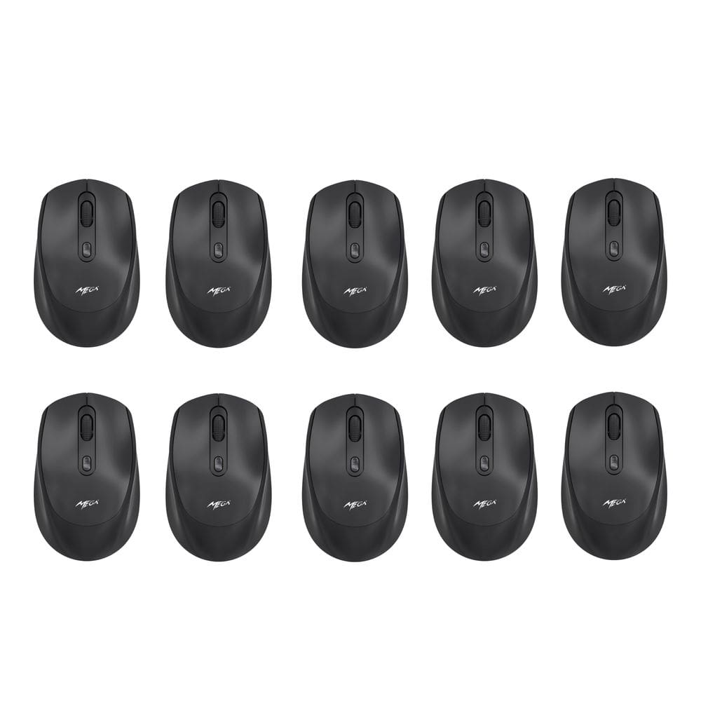 Kit 10 Mouses Mega M180 Recarregável Preto DPI Ajustável