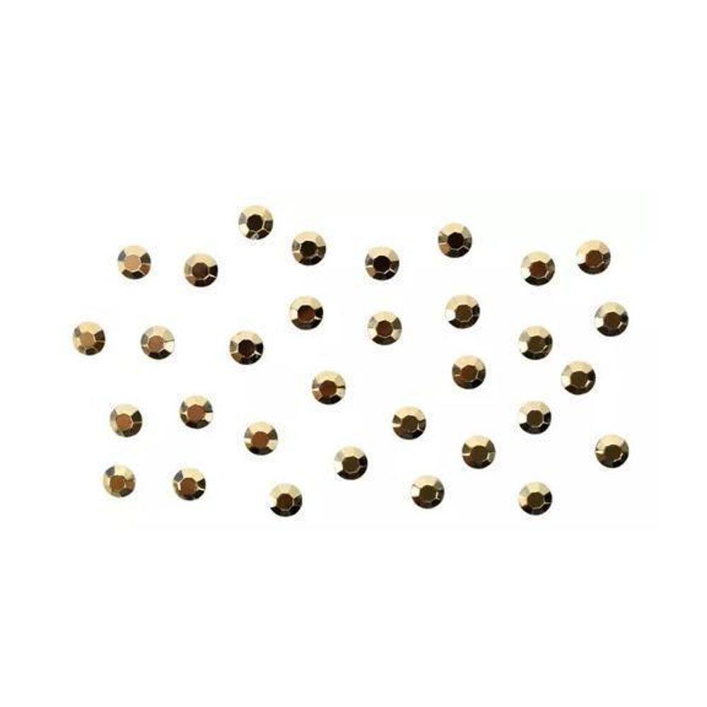 Strass De Metal Sextavado Hotfix 4Mm 1000Un Ouro Escuro