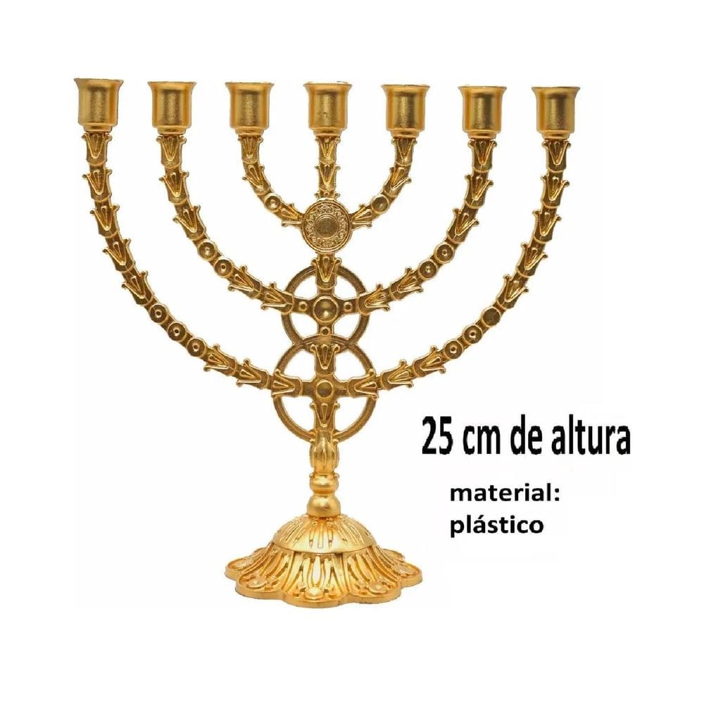 Candelabro Sete Pontas - Menora Grande Plastico