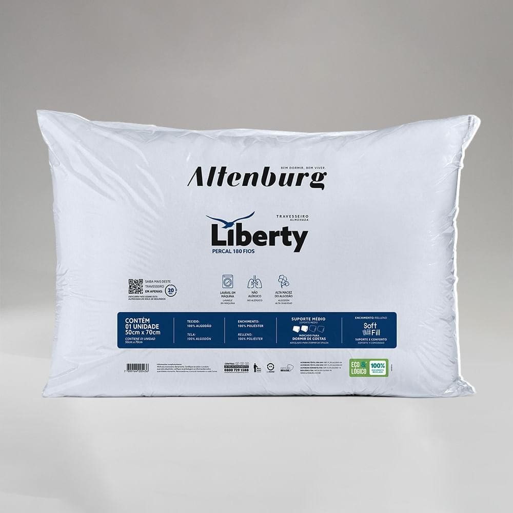 Travesseiro Altenburg Liberty 50cm x 90cm