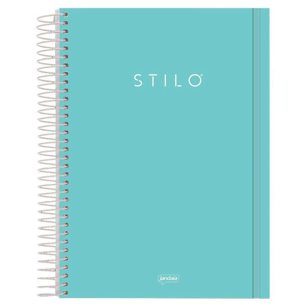 Caderno Universitário 10M PP 160F Stilo Verde Pastel 6885977 - Jandaia