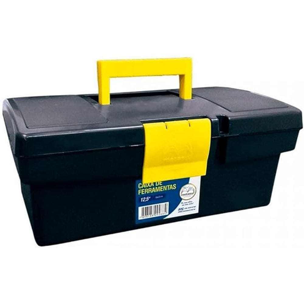 Caixa Ferramentas Plástica Pequena 18x32cm 12,5`` - Metasul
