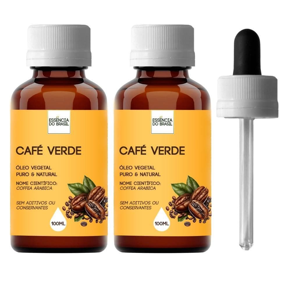 Kit Óleo Vegetal Café Verde 100Ml Aromaterapia Natural Puro