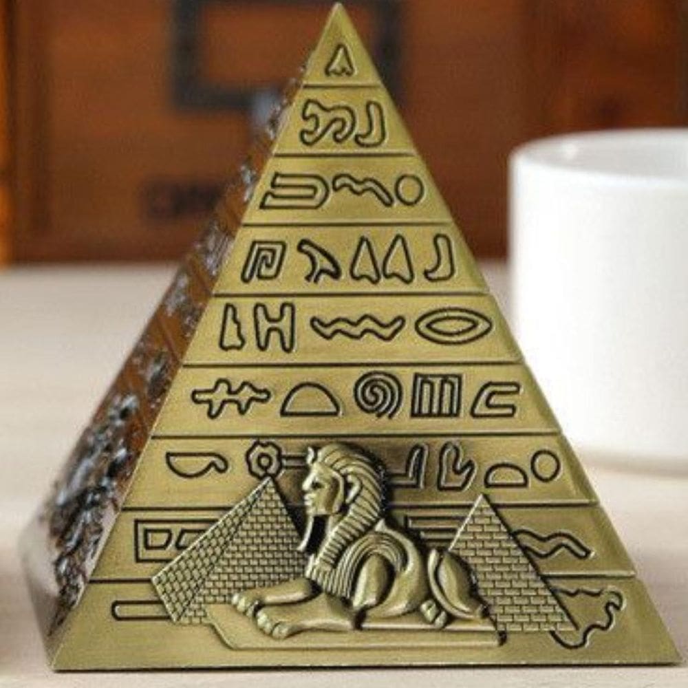 Minienfeite Decorativo Pirâmide Gizé Egito Estátua Escultura