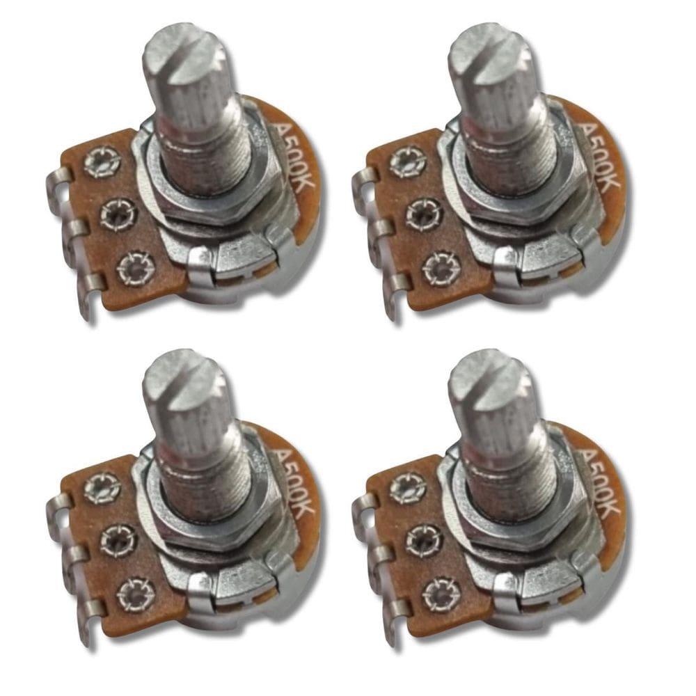 Kit 4 Potenciômetro 500K A L20 16/18 Rosca Alta Alpha