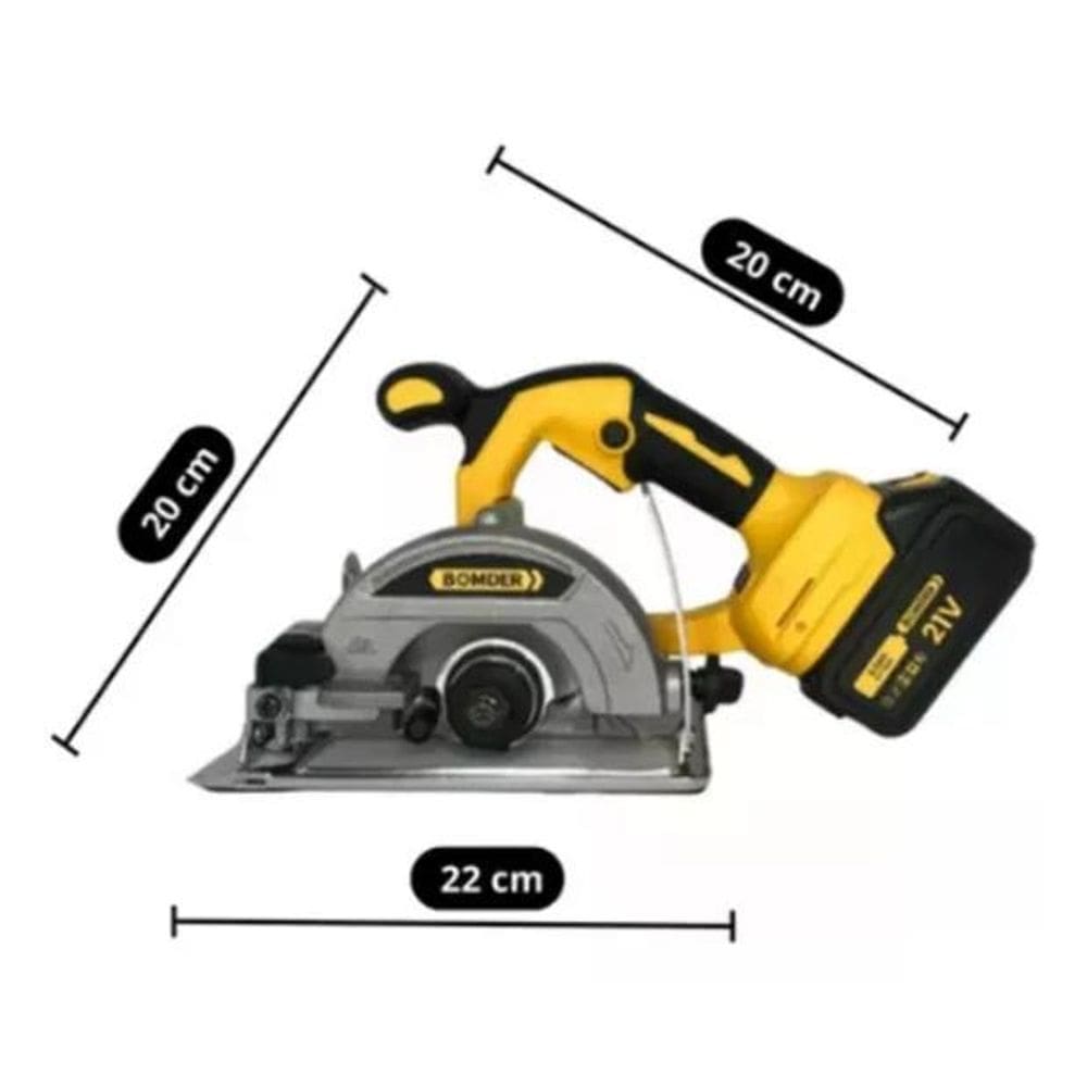 Serra Circular Elétrica Com 2 Baterias 21V - Bomder