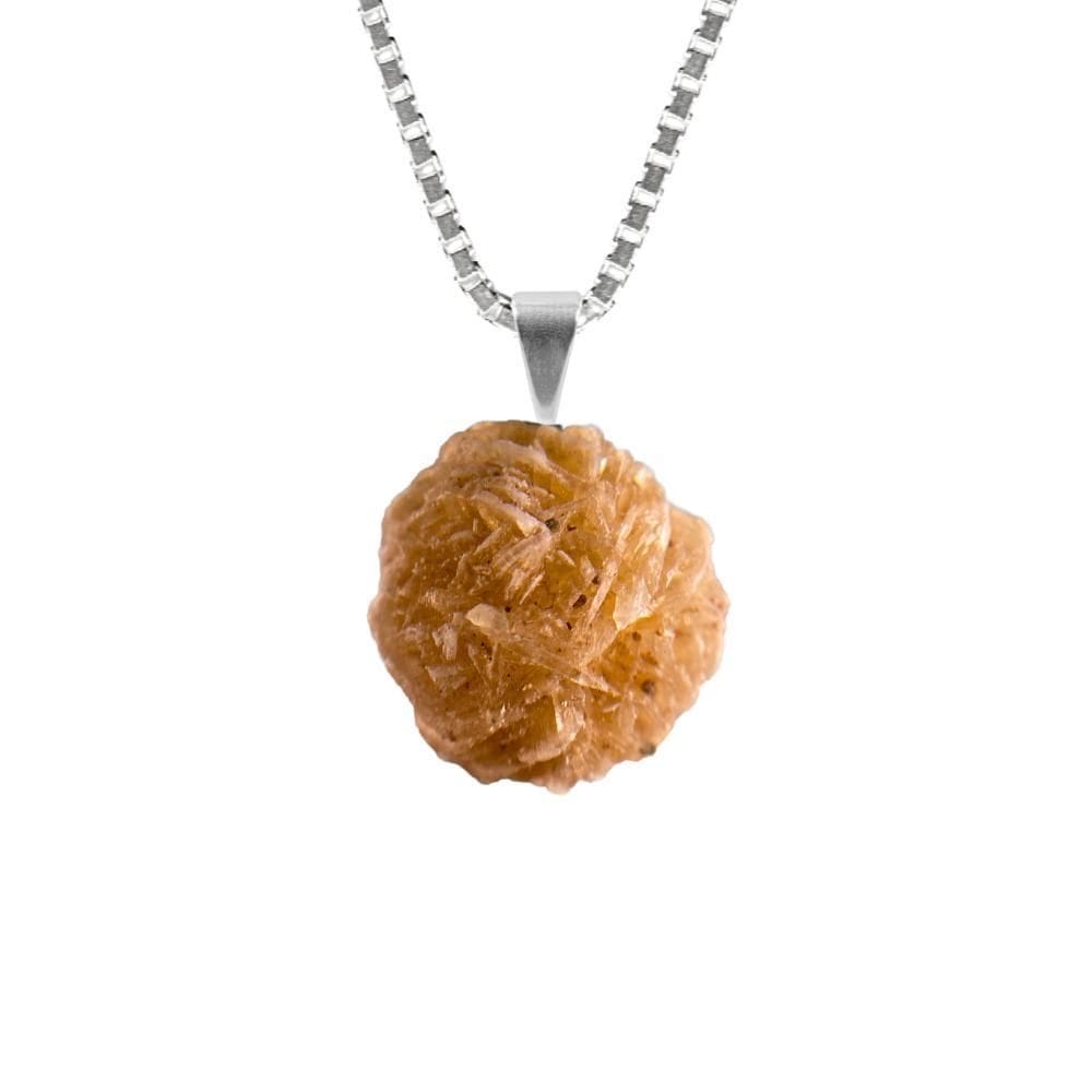 Colar 60Cm Prata 925 Rosa Do Deserto Verdadeira P. Vecchio