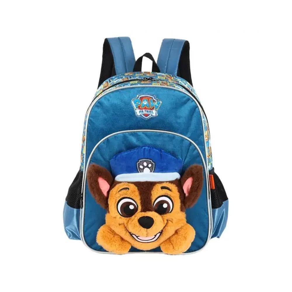 Mochila De Costas 3D Patrulha Canina Chase Azul - Luxcel