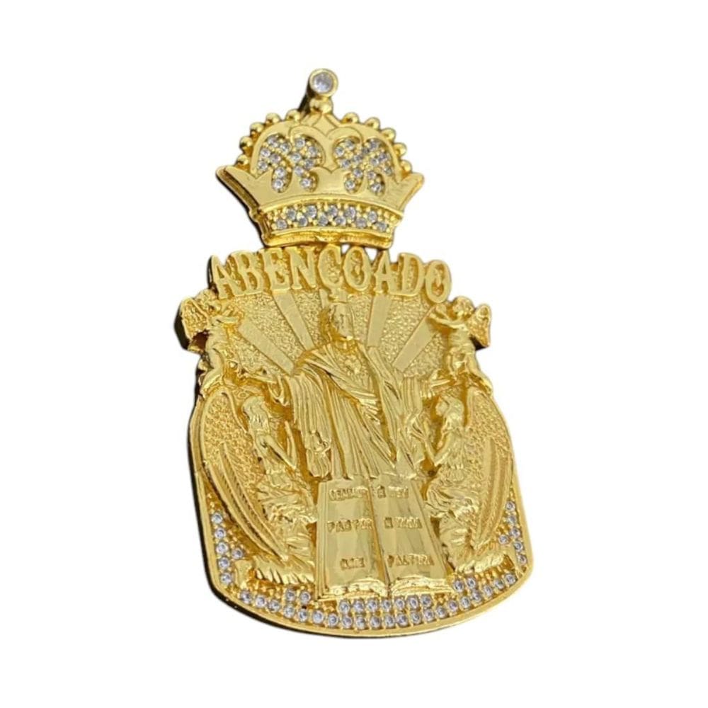 Pingente Jesus Abençoado - Banhado A Ouro 18K