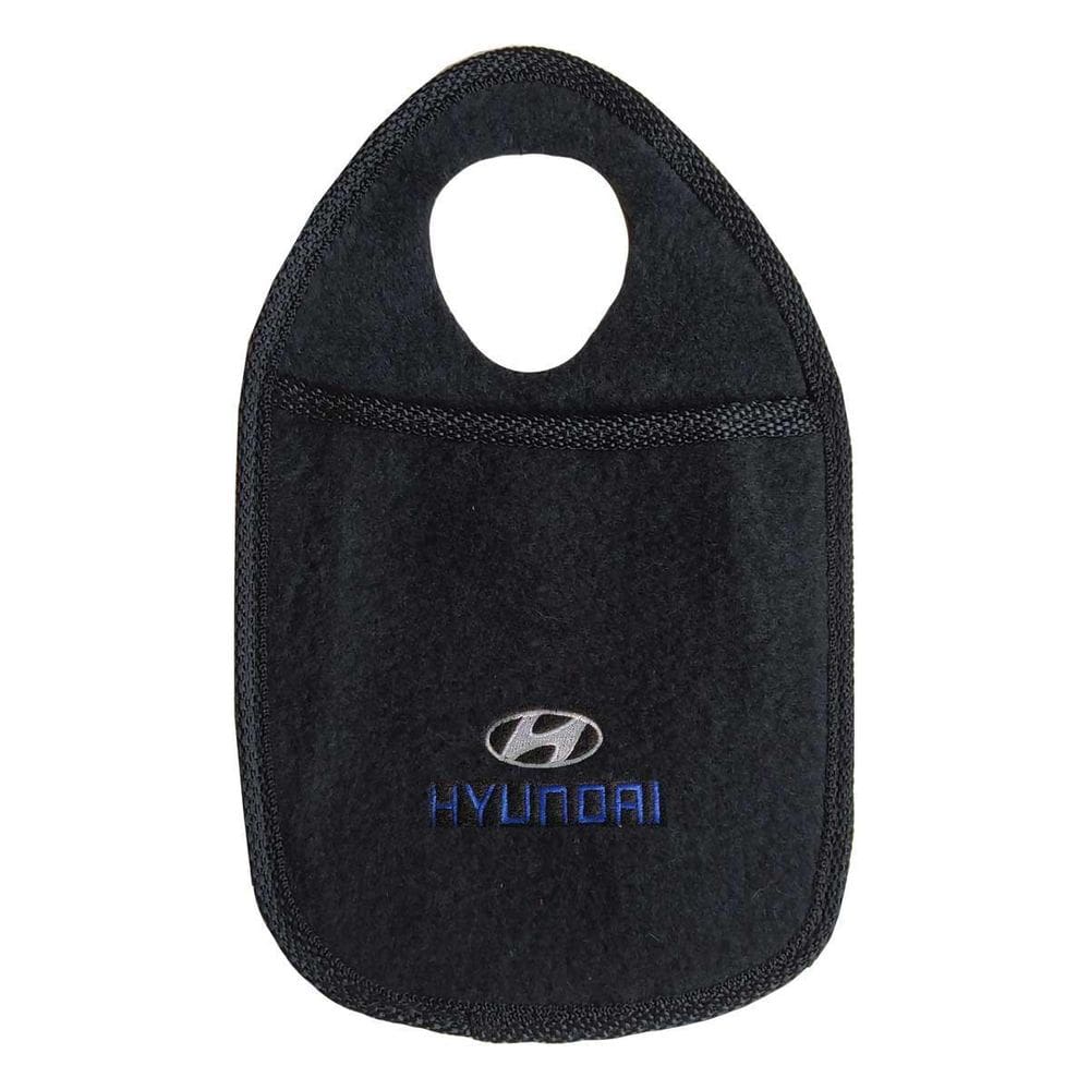Porta Lixo Automotivo Carpete Com Logo Bordado Hyundai
