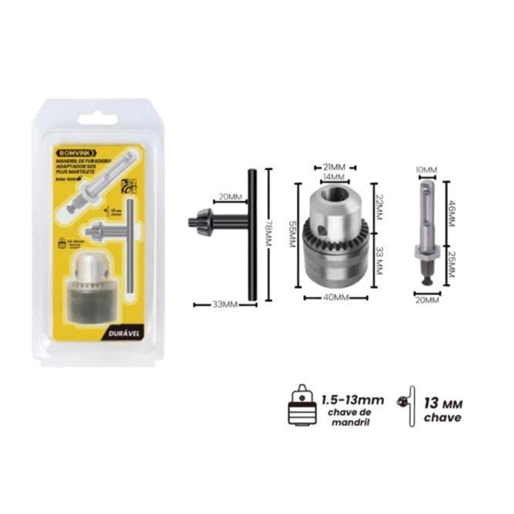 Mandril De Furadeira Adptador Sds 5018