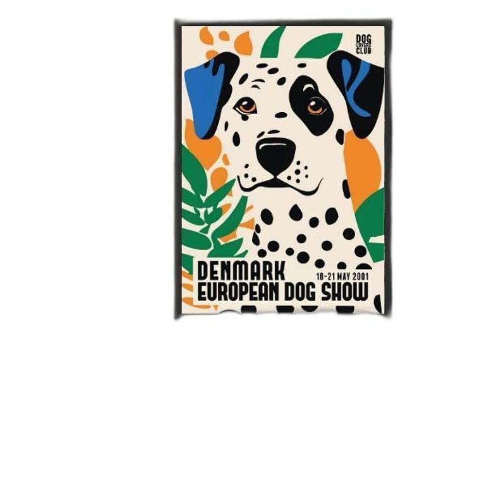 Quadro Dálmata - Denmark Dog Show Poster 45X34Cm