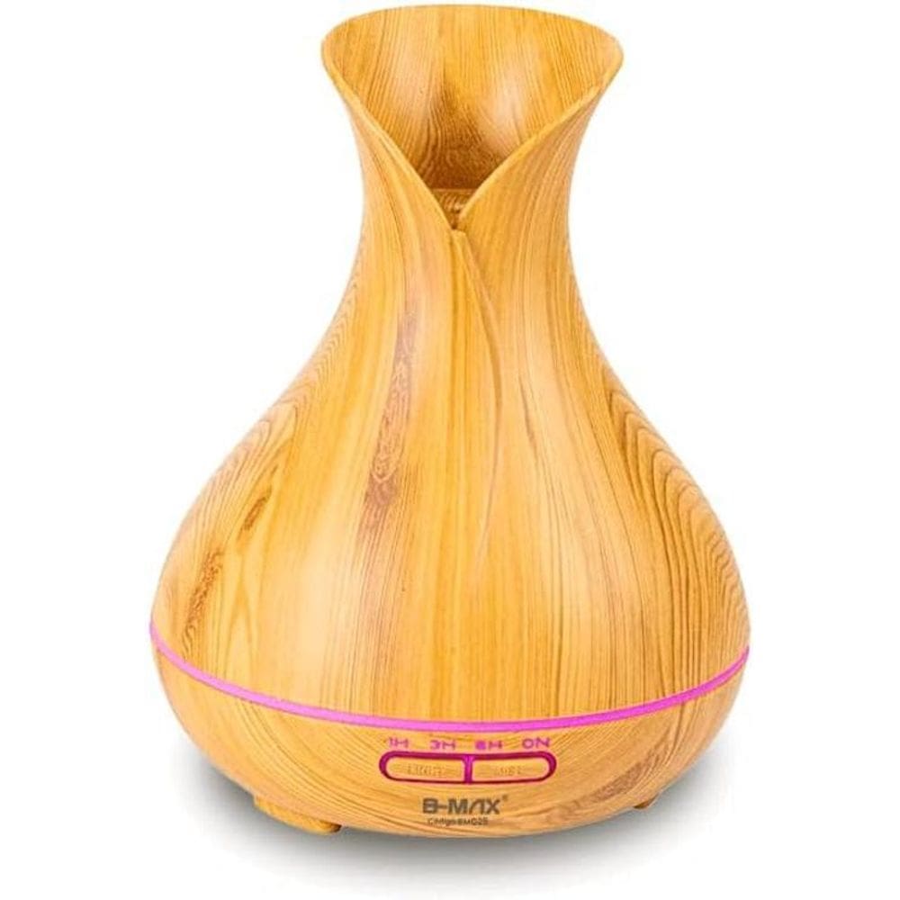 Difusor Ultrassônico Óleos Essenciais Grande 23Cm Led Vaso