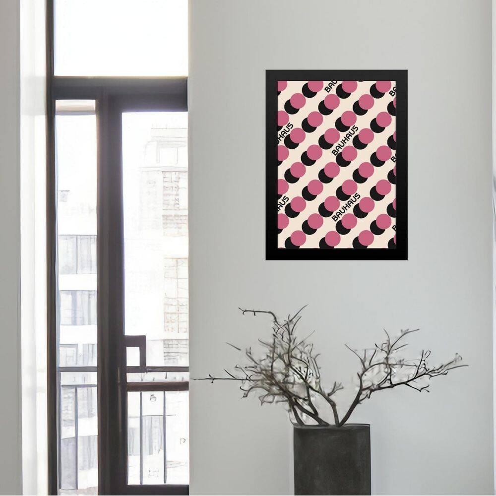 Quadro Bauhaus Pink- Scrolling Dots 45X34Cm